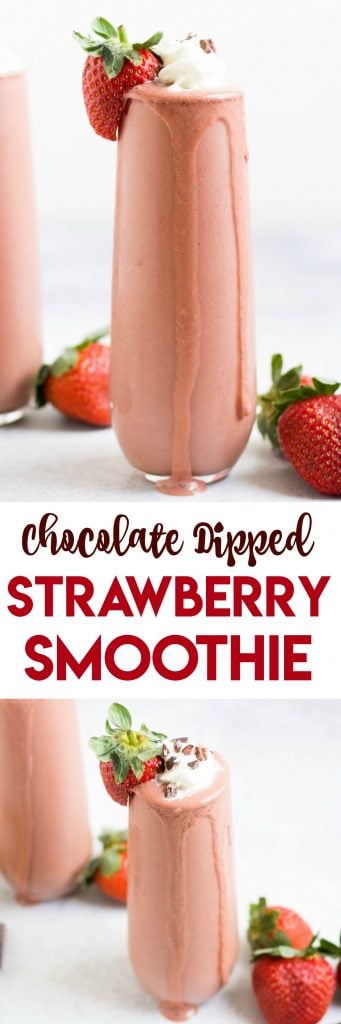 Chocolate Strawberry Smoothie. 