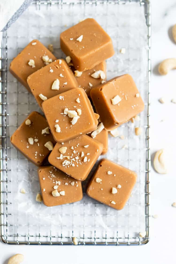 Maple Cashew Freezer Fudge.