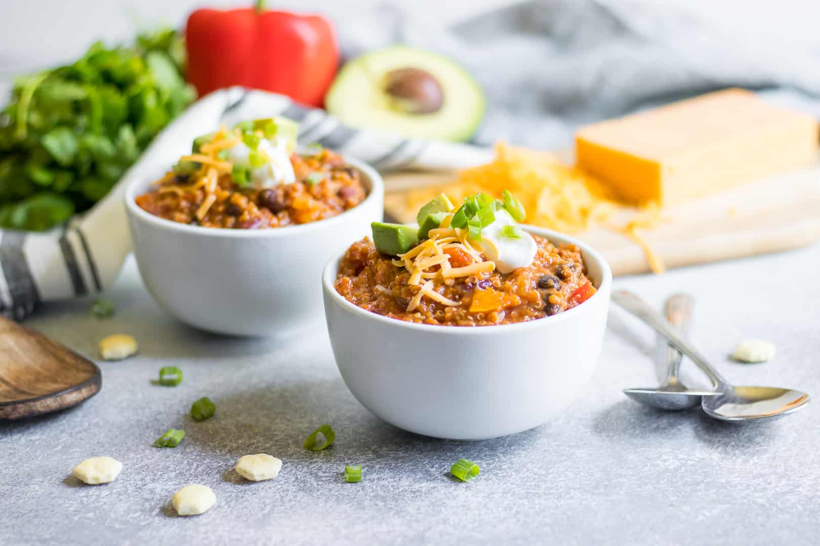 Pumpkin Quinoa Chili Lemons + Zest