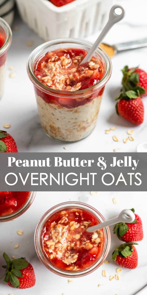 peanut butter and jelly overnight oats