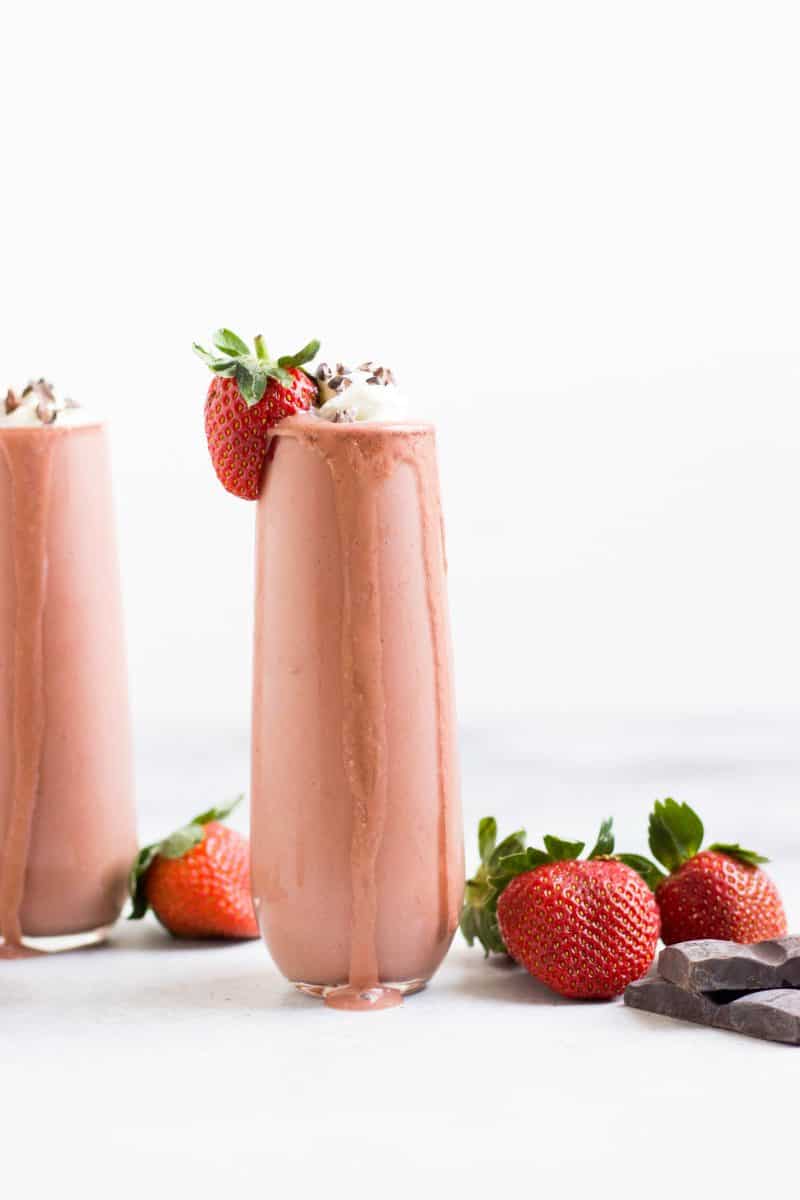 Chocolate Strawberry Smoothie.