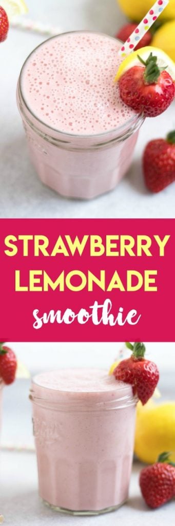 Strawberry Lemonade Smoothie | Lemons + Zest