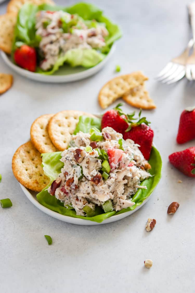 Crunchy Strawberry Poppy Seed Chicken Salad | Lemons + Zest