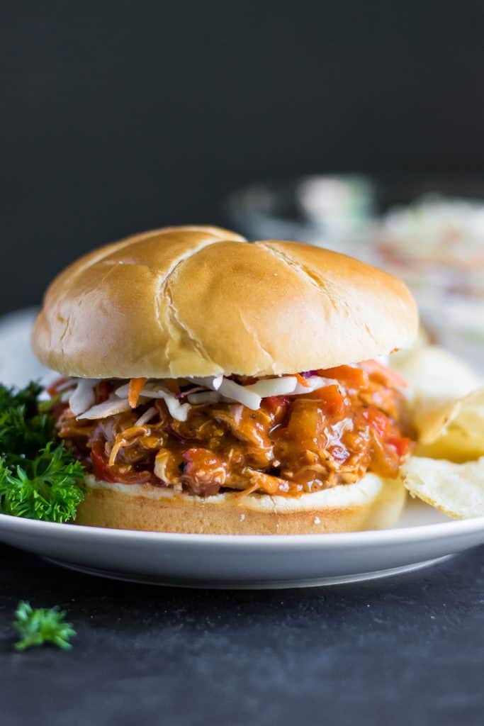 Simple Slow Cooker Shredded BBQ Chicken