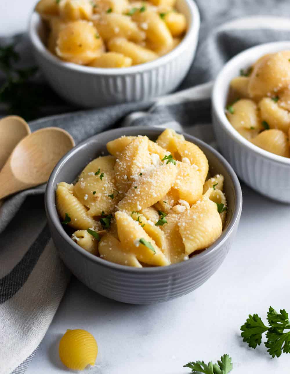 Instant pot mac and cheese in bowl.