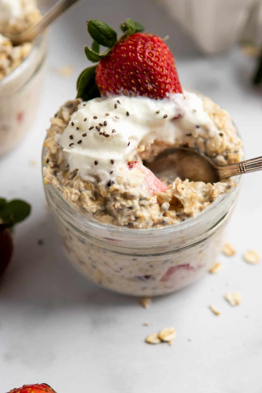 Strawberry Shortcake Overnight Oats