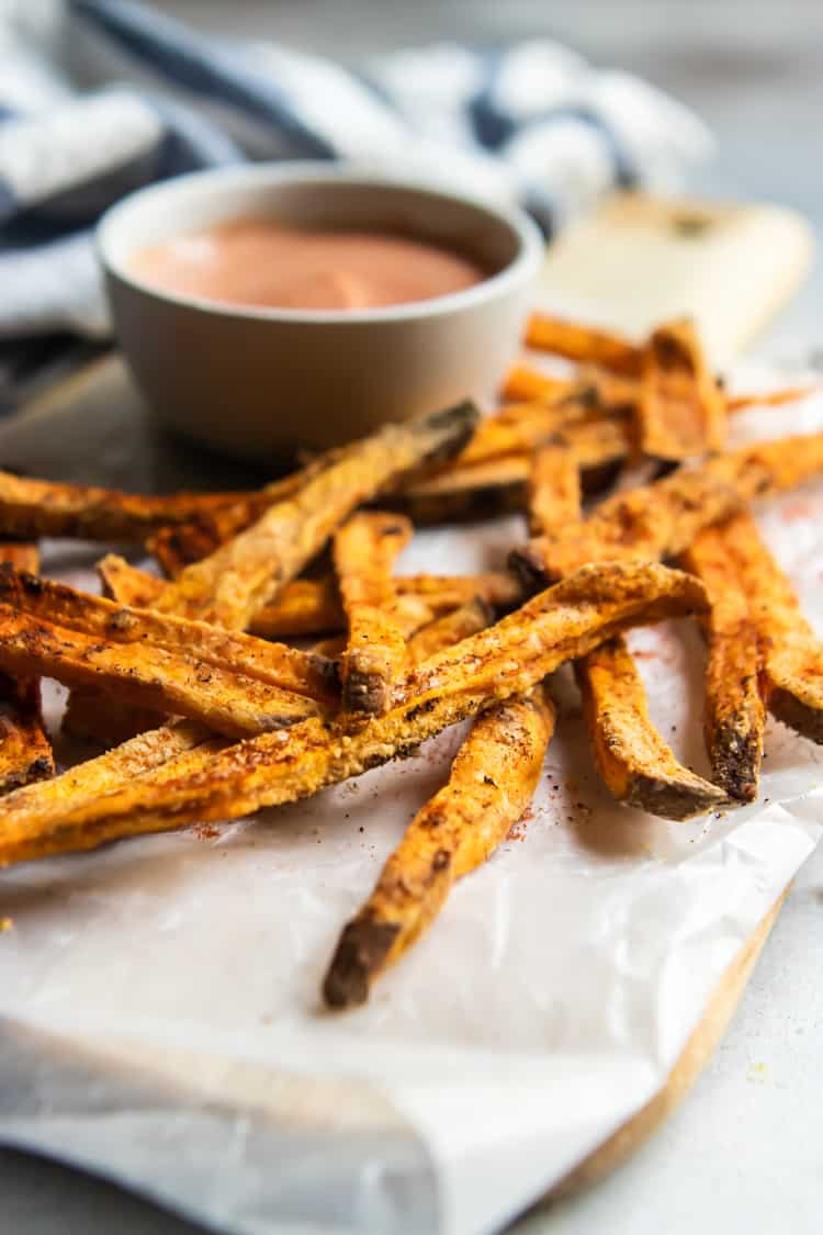 Smoky Crispy Baked Sweet Potato Fries | Lemons + Zest