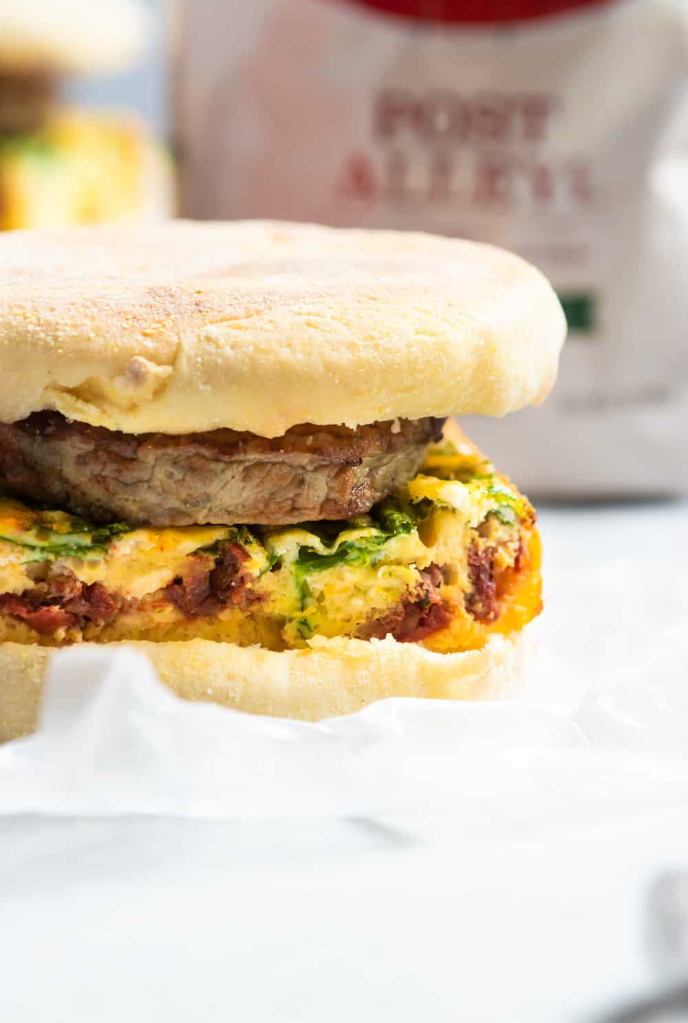 Spinach, Ham & Pepper Jack Cheese Breakfast Sandwich - plus a GIVEAWAY!