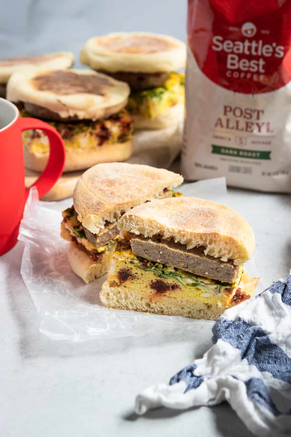 Spinach, Ham & Pepper Jack Cheese Breakfast Sandwich - plus a GIVEAWAY!