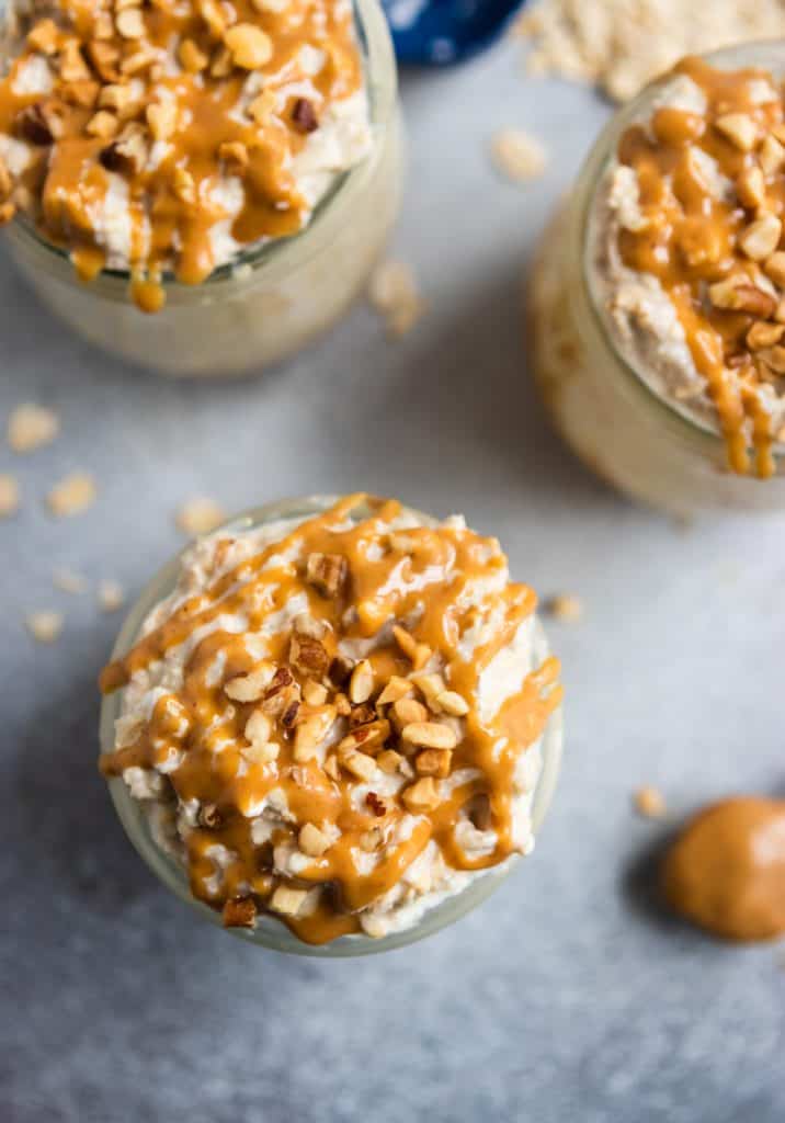 Peanut Butter Cheesecake Overnight Oats | Lemons + Zest
