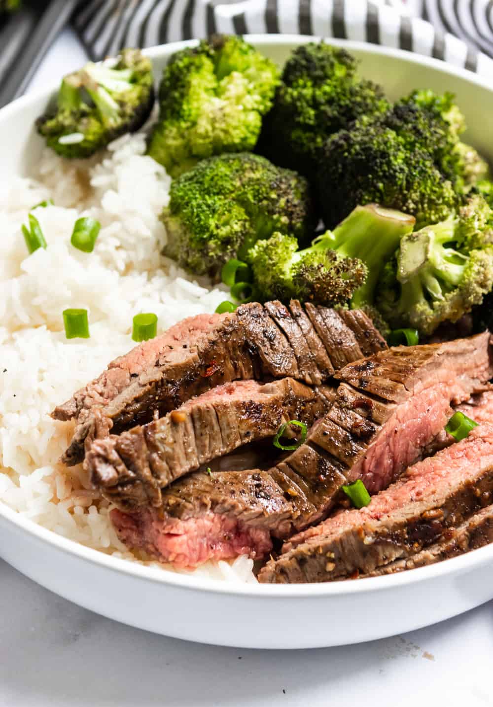 15 Minute Marinated Sheet Pan Steak and Broccoli Dinner