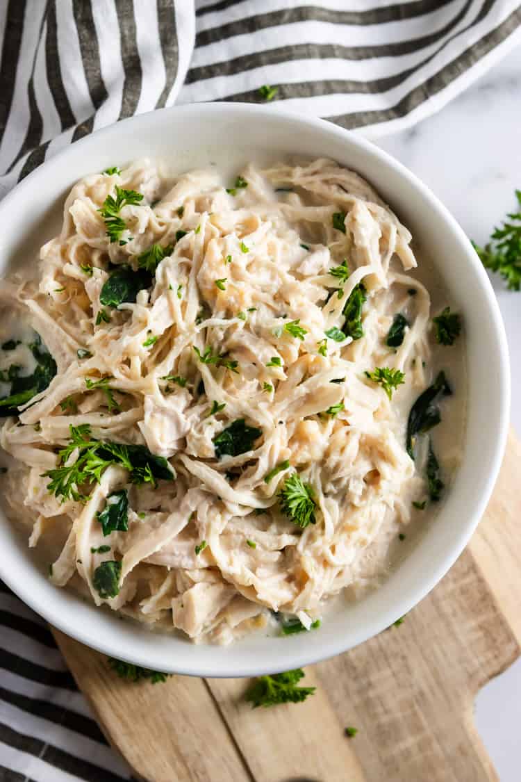 Instant Pot Creamy Garlic Parmesan Chicken.