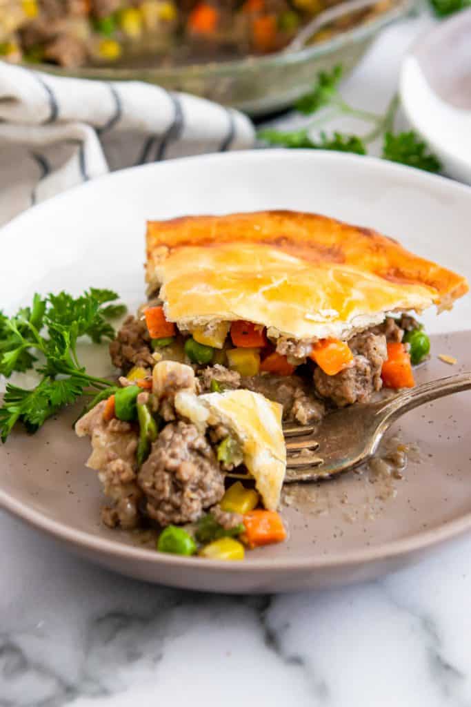 Simple Ground Beef Pot Pie Recipe Lemons + Zest