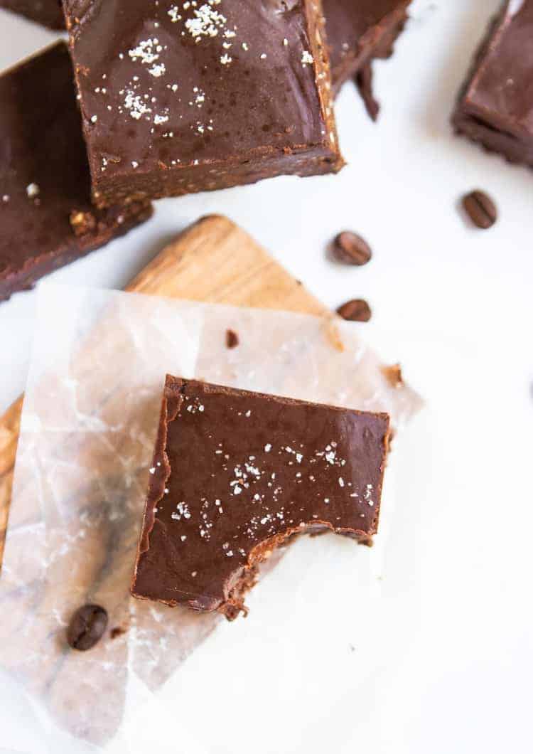 No bake Mocha Brownies.