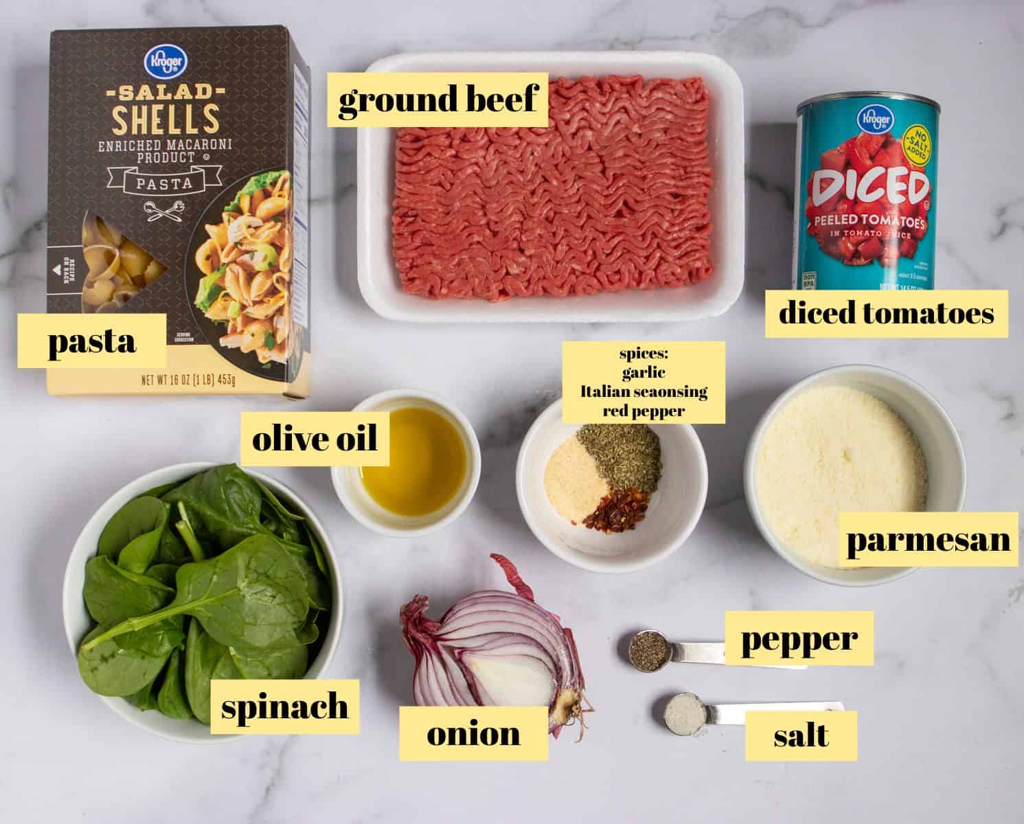 Ingredients to make recipe.