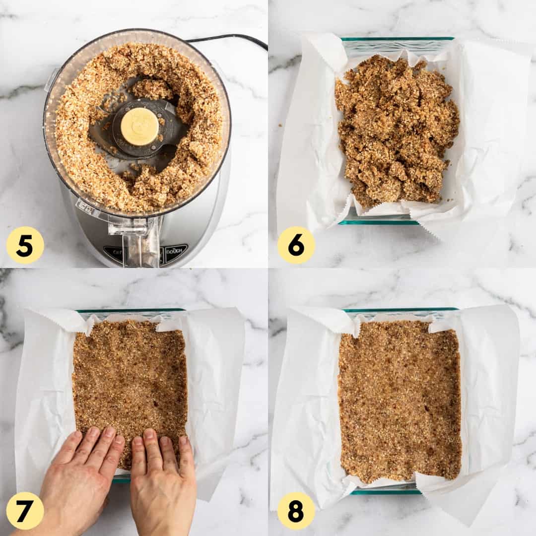 Process shots to make homemade energy bars.