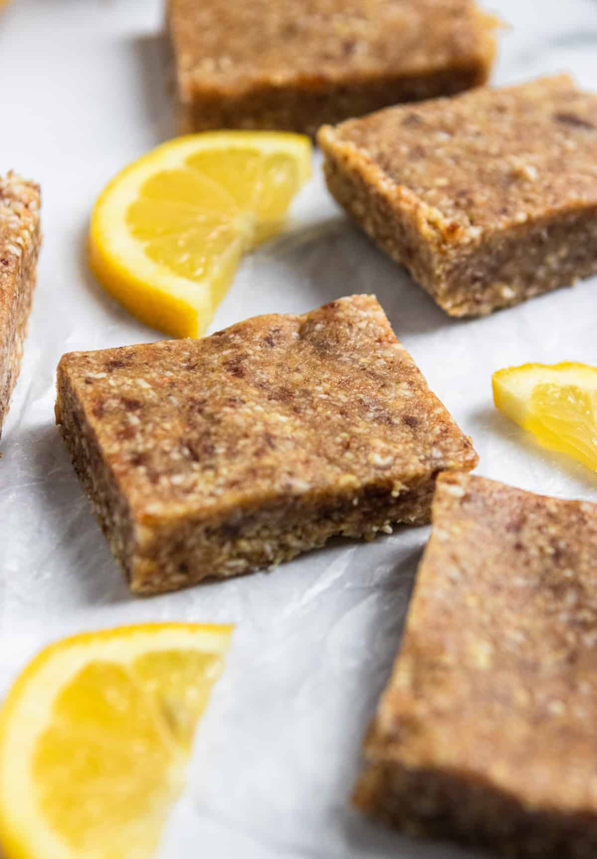 Energy Bar with fresh lemons.