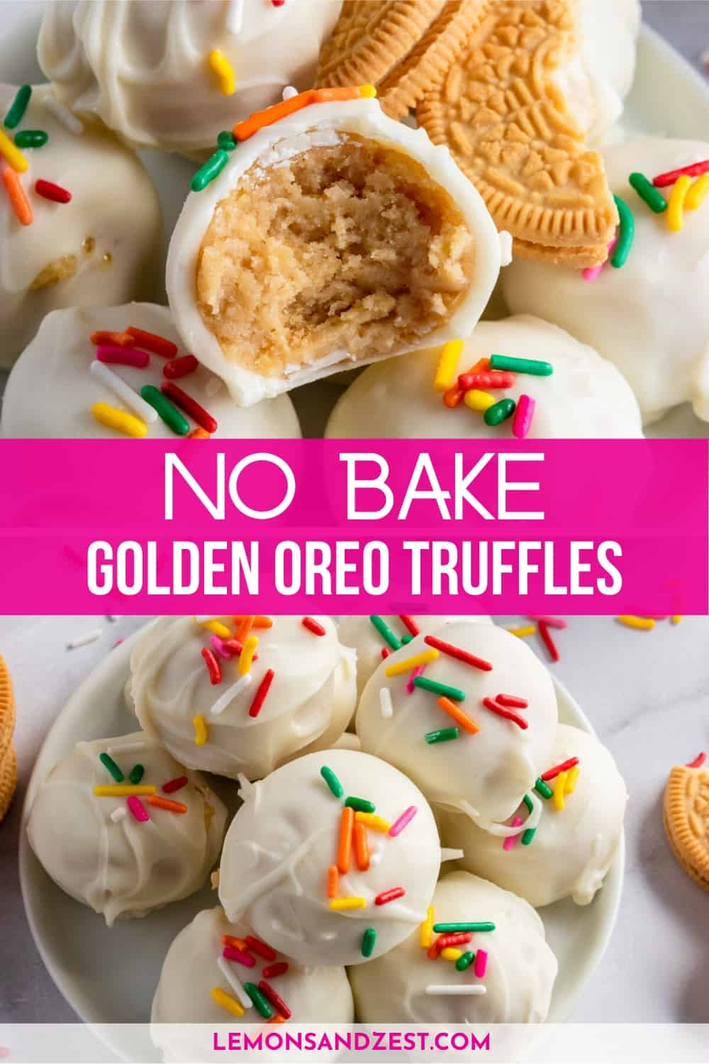 No Bake Golden Oreo Truffles | Lemons + Zest