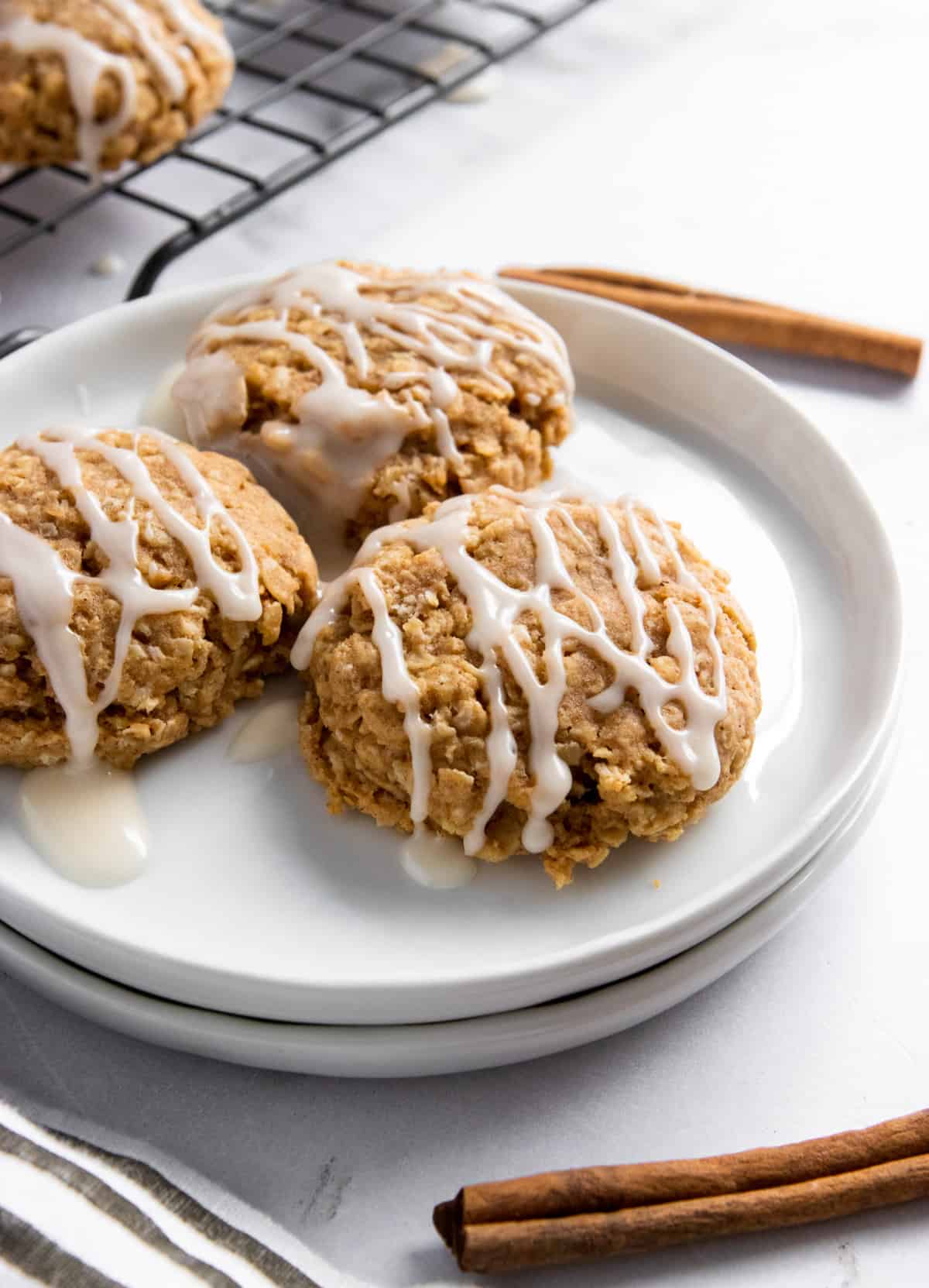 Cinnamon Roll Breakfast Cookies Recipe | by Lemons + Zest