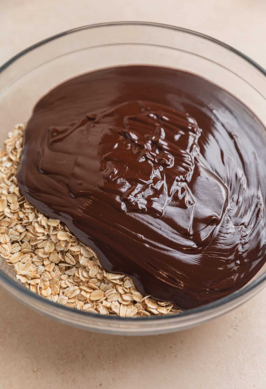 No Bake Chocolate Peanut Butter Oatmeal Bars | Lemons & Zest