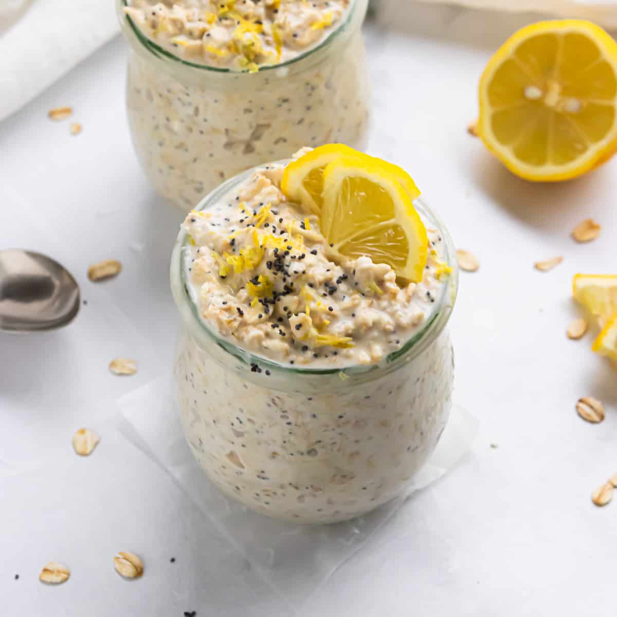Lemon Poppy Seed Overnight Oats Lemons + Zest