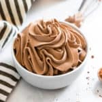 Chocolate Whipped Cream in bowl.