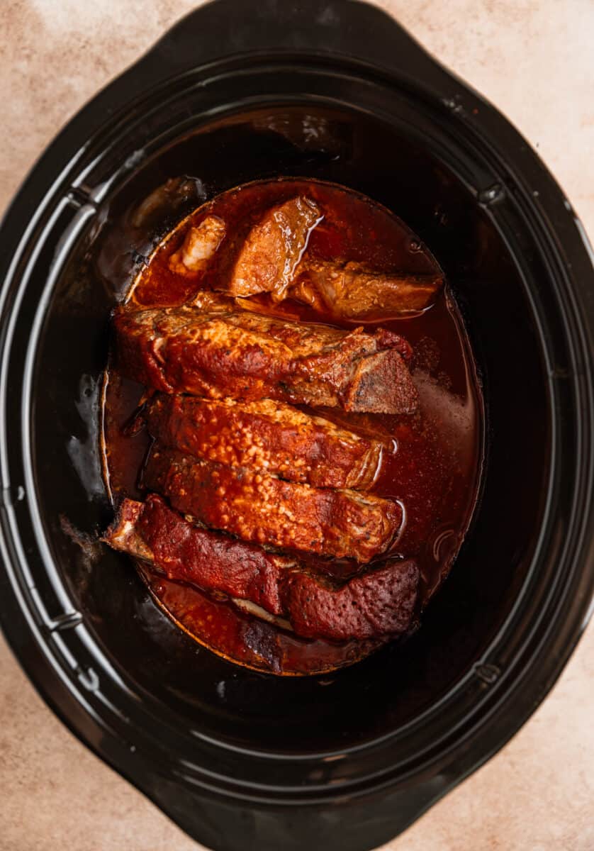 Easy Crock Pot Boneless Country Style BBQ Pork Ribs | Lemons & Zest
