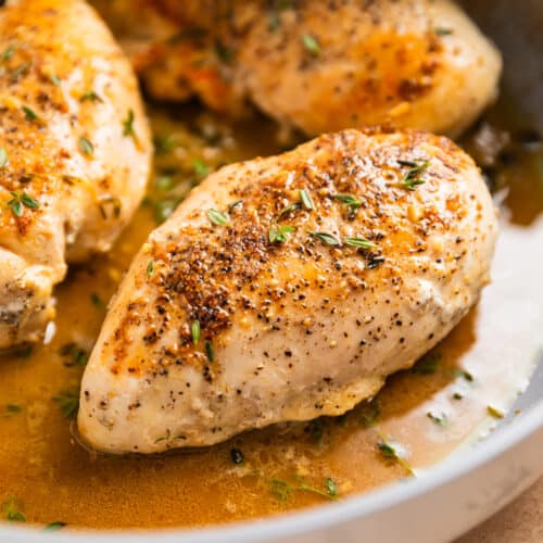 20 Minute White Wine Chicken Breast | Lemons + Zest