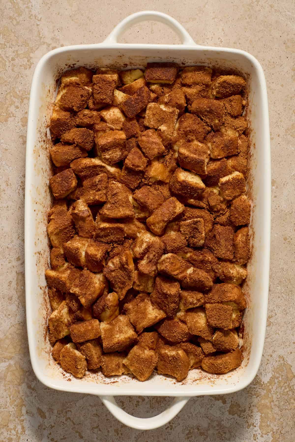 Texas toast French toast bake freshly cooked.