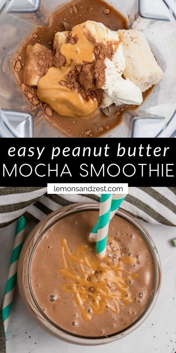 Easy Peanut Butter Coffee Smoothie Recipe Lemons + Zest