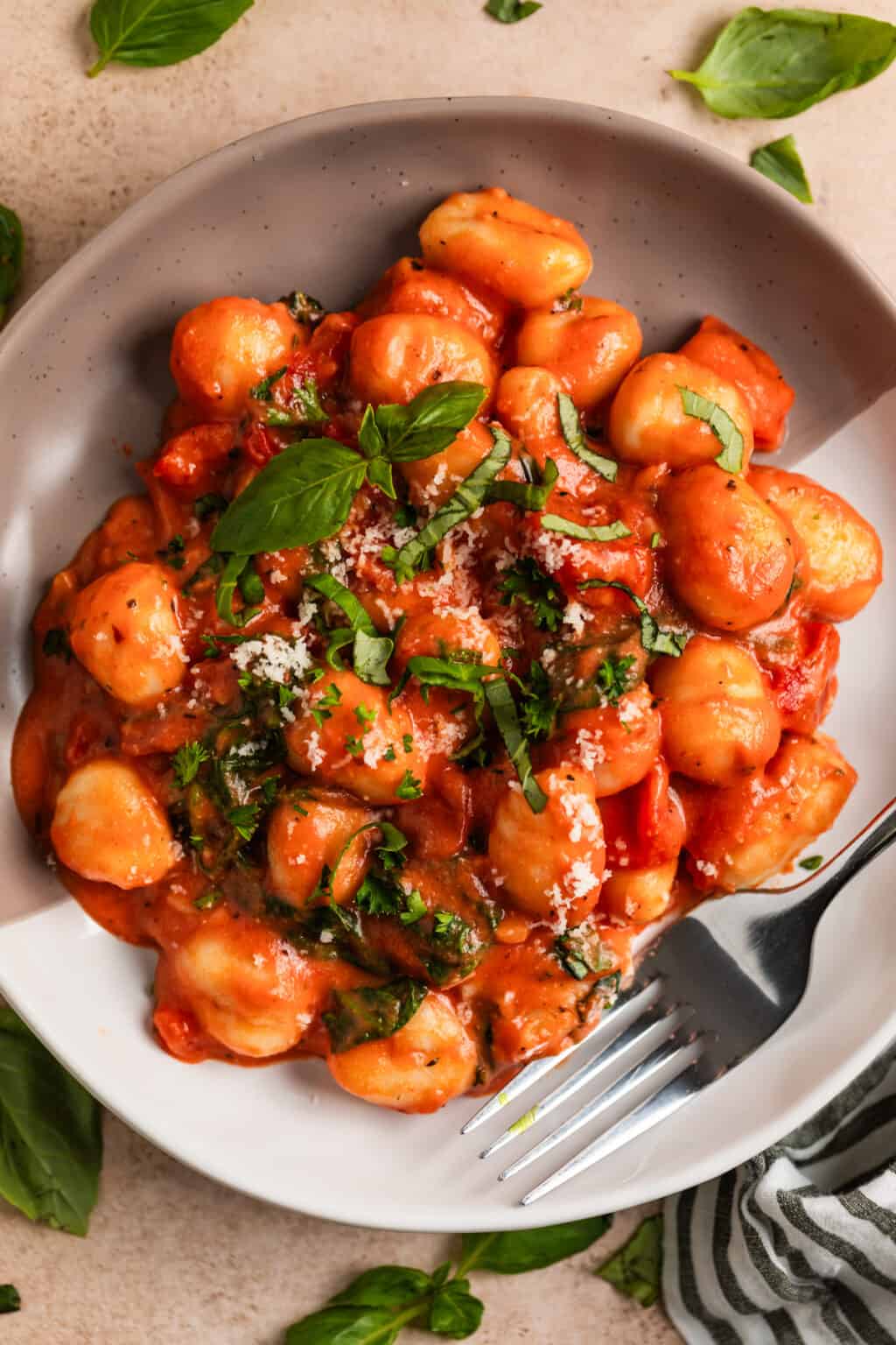 15 Minute Tomato Basil Gnocchi | Lemons + Zest