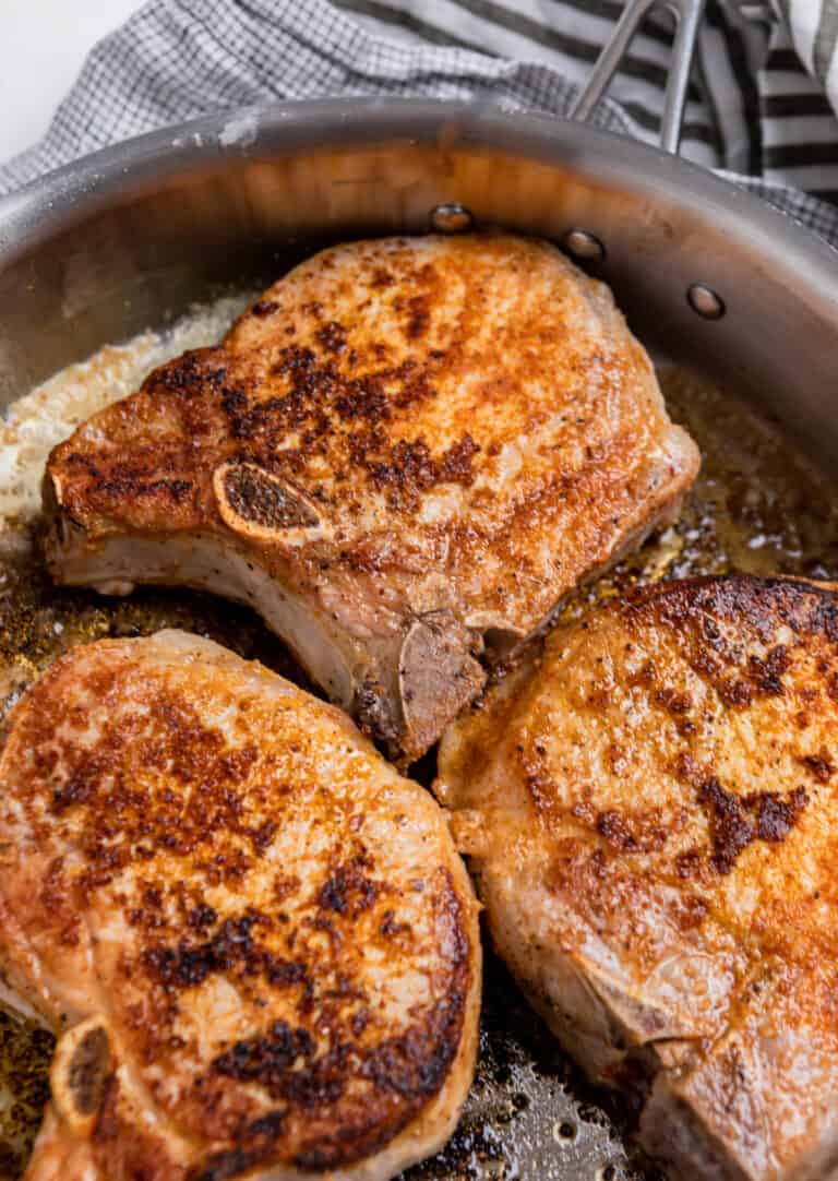 Easy Skillet Cream of Mushroom Pork Chops | Lemons + Zest