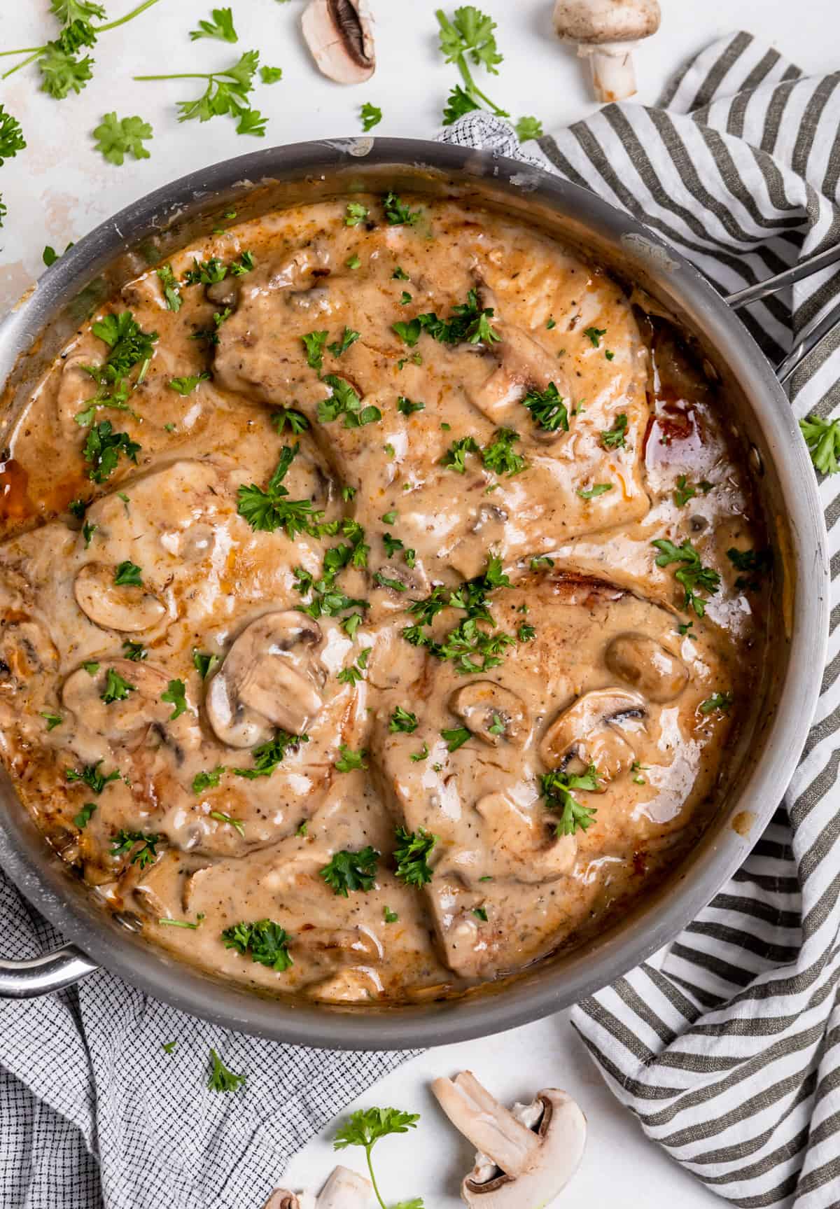 Oven baked pork shop chops with mushroom soup