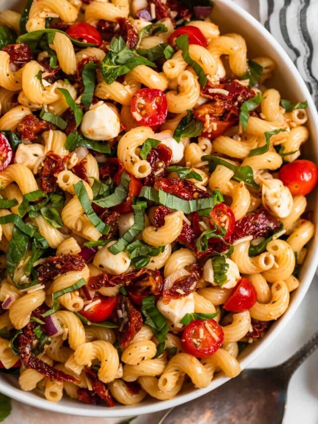 Simple SunDried Tomato Pasta Salad Lemons + Zest