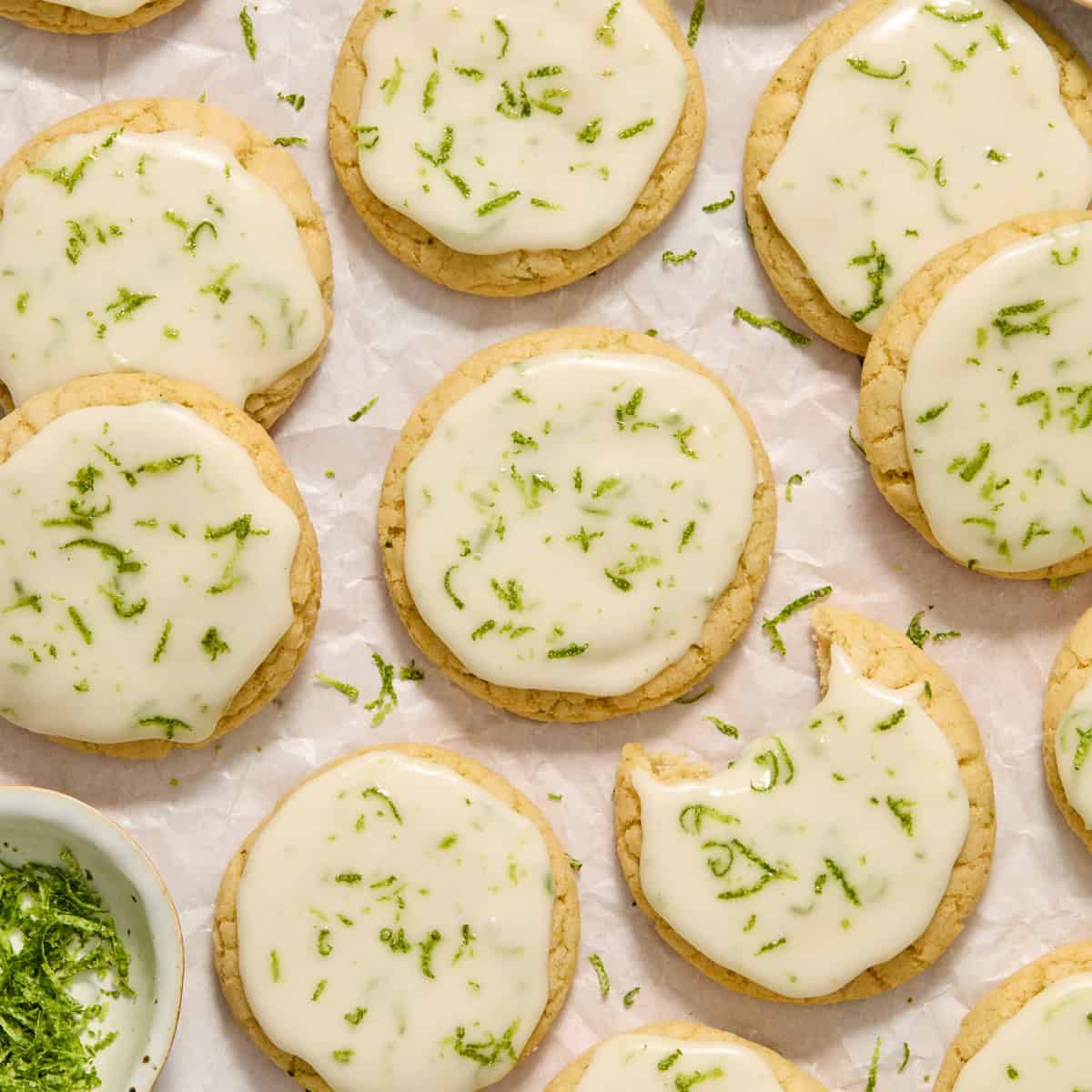 Easy Key Lime Cookies with Lime Glaze | Lemons & Zest