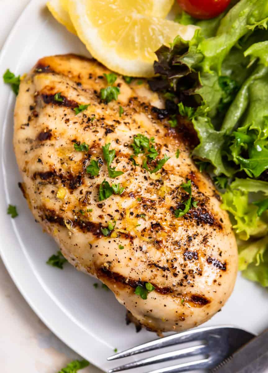 Juicy Lemon Pepper Grilled Chicken | Lemons + Zest