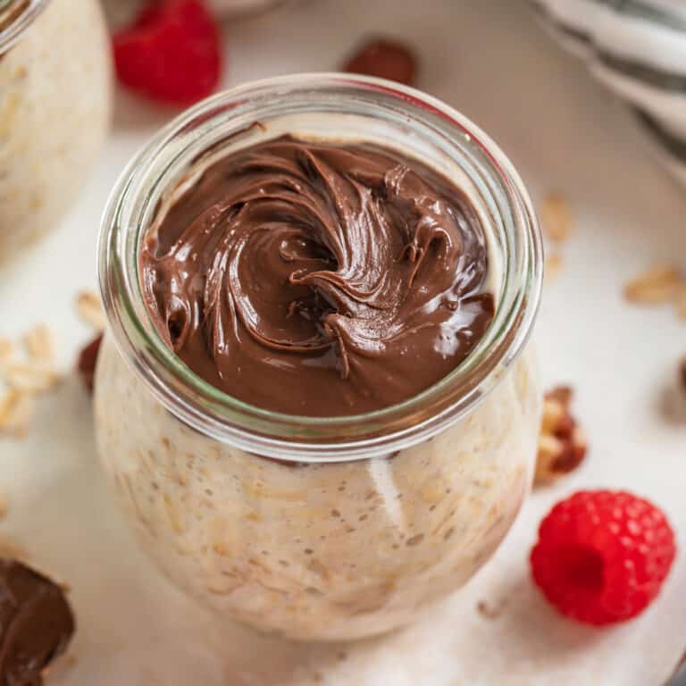 Nutella Overnight Oats Lemons + Zest