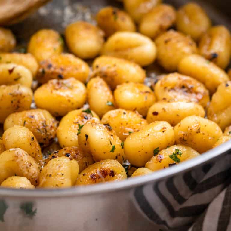 20 Minute Pan Fried Gnocchi Lemons + Zest