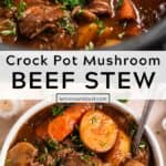 Slow Cooker Beef Mushroom Stew Recipe Lemons Zest