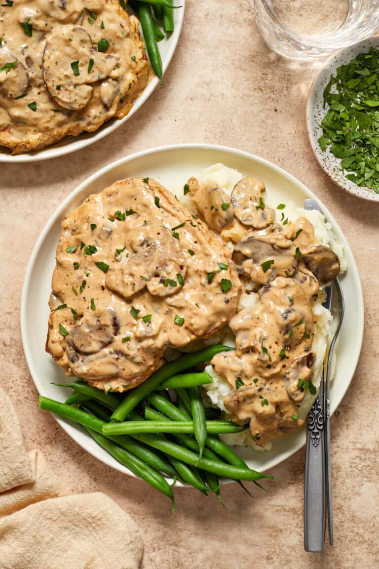 Easy Skillet Cream of Mushroom Pork Chops | Lemons + Zest