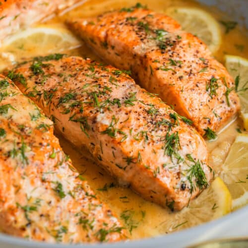 10 Minute Pan Seared Lemon Dill Salmon Recipe | Lemons + Zest