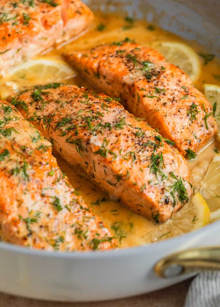 10 Minute Pan Seared Lemon Dill Salmon Recipe | Lemons + Zest