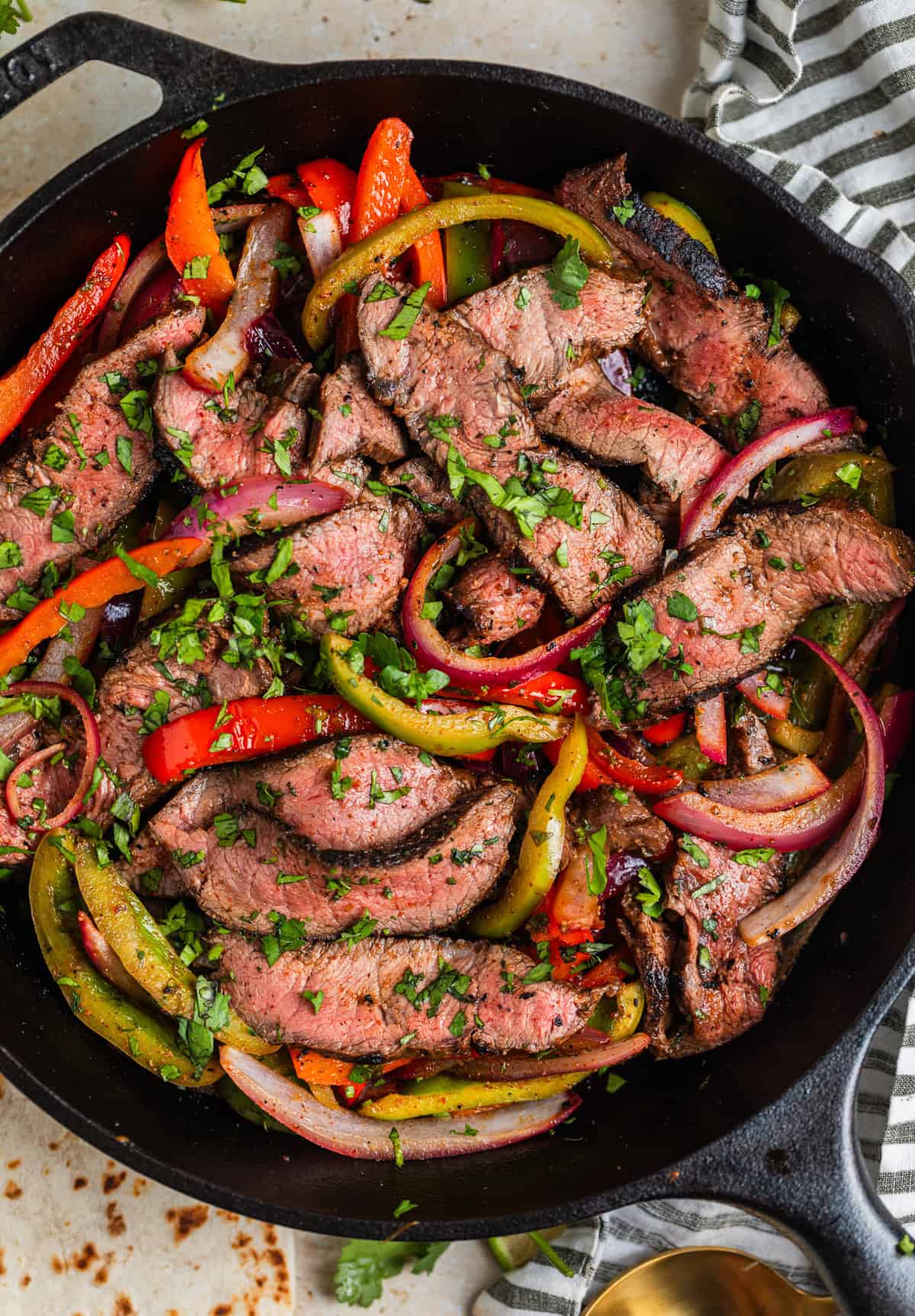 Flat iron steak in skillet hotsell