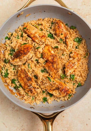 30 Minute One-Pan Chicken and Rice Dinner | Lemons & Zest