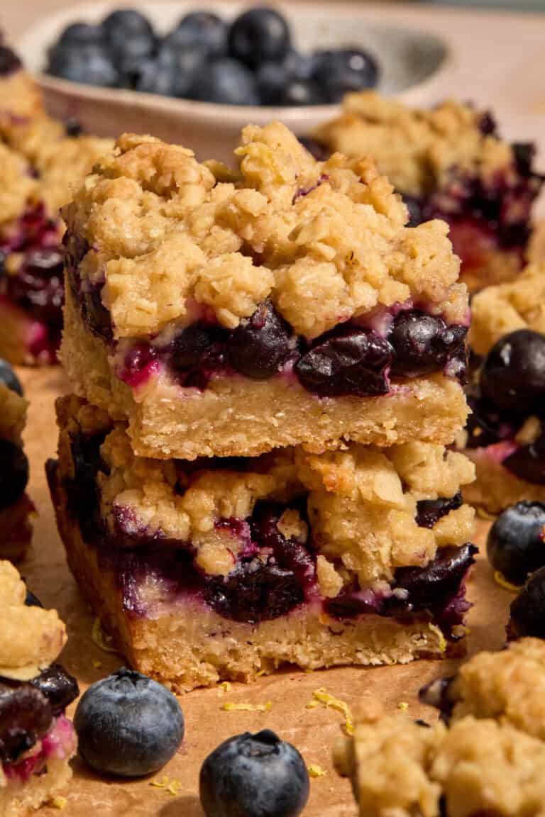 Simple Blueberry Lemon Bars | Lemons & Zest