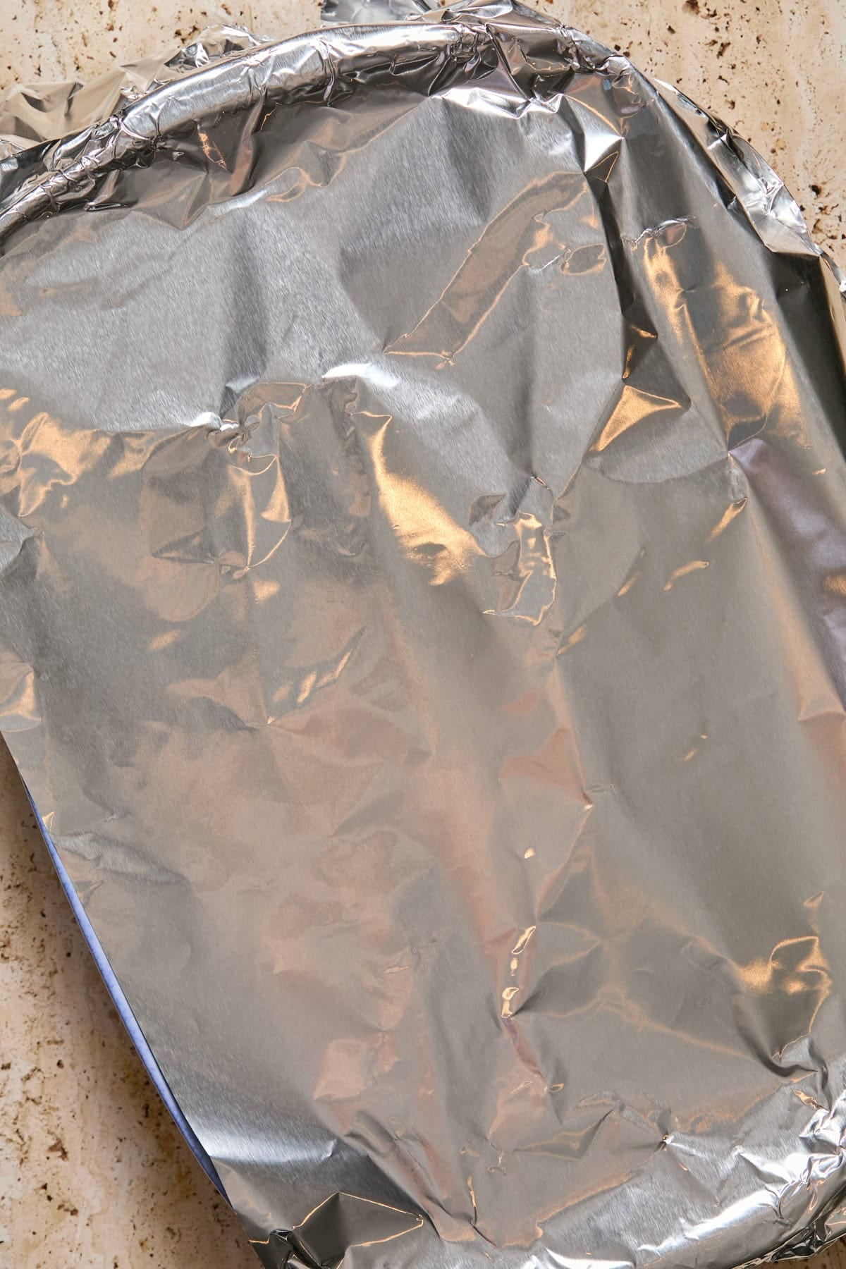 Foil covered pan.